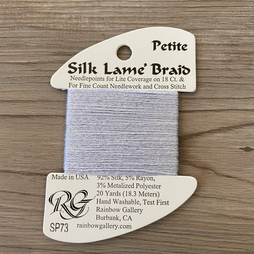 Petite Silk Lamé Braid SP73 Pale Lavendar Blue - KC Needlepoint